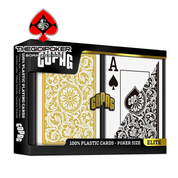 Set bài poker Copag Luxury 1546 với 2 màu Vàng và Đen