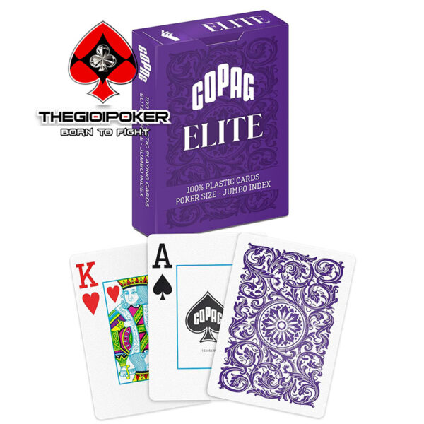 Bài poker Copag Elite Purple chính hãng