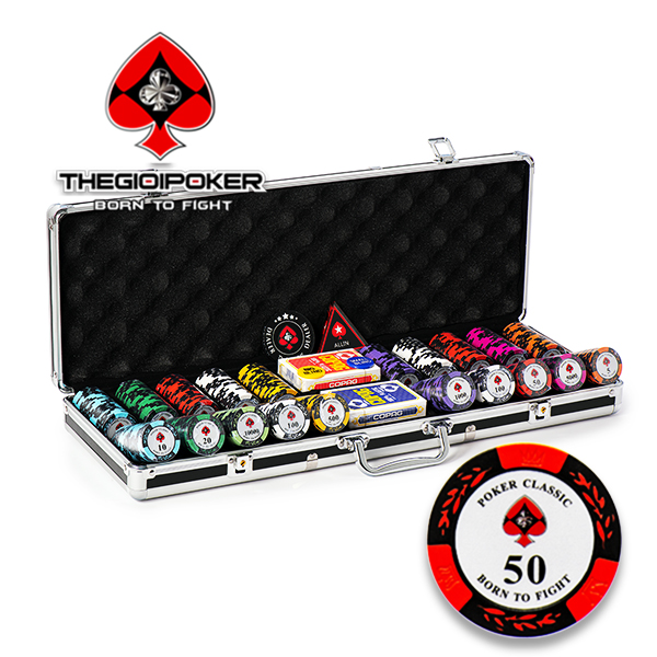 Set 500 Chip Poker Classic được nhập khẩu bởi TheGioiPoker
