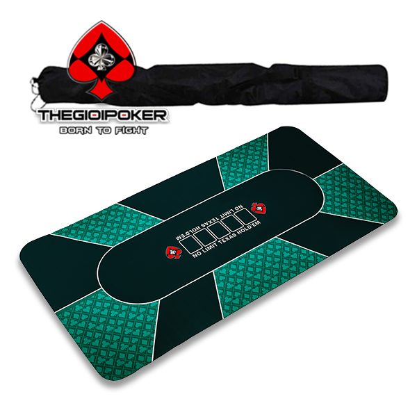 tham_poker_cao_su_M5_Green_co_tui_deo_tien_di_chuyen
