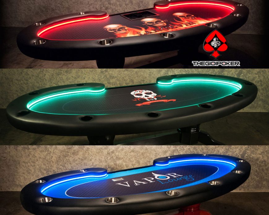 Poker table custom riêng theo yêu cầu của khách hàng
