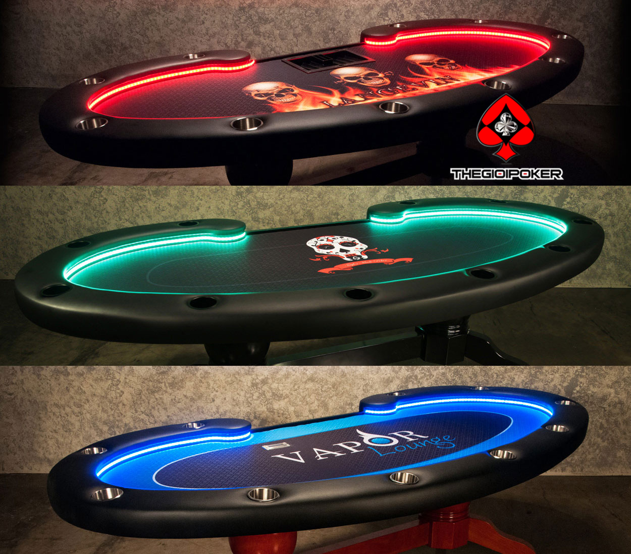 Poker table custom riêng theo yêu cầu của khách hàng