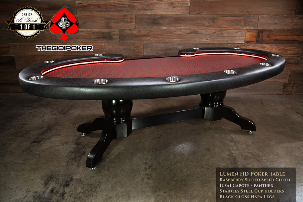 Bàn poker trang bị led nổi bật