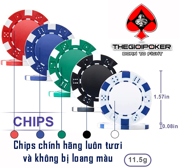 Chip Poker ABS Chính Hãng Luôn Cho Màu Sắc Tươi và Sắc Nét