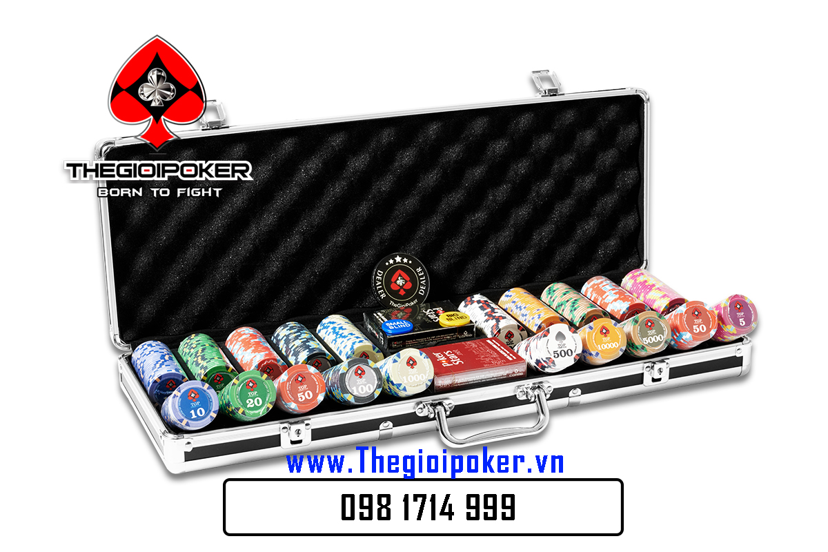 Chip Poker set 500 phỉnh Poker Clash Of Titan Cao Cấp