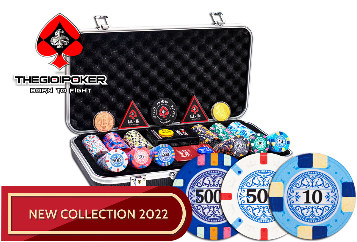 Bộ Chip Poker 300 phỉnh High-Roller Ceramic cao cấp