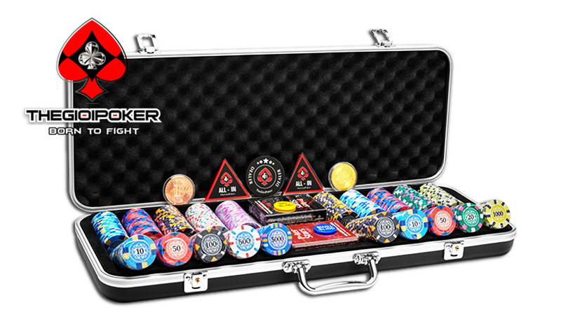 Bộ chip poker 500 phỉnh poker High Roller Luxury mới nhất 2022