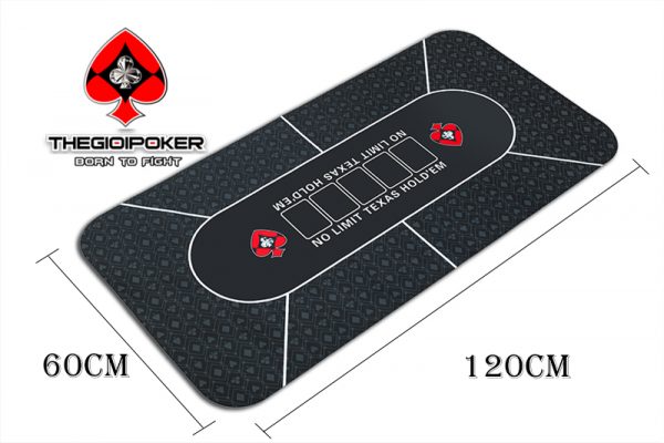 Thảm Poker cao su texas được thiết kế kích thước 60x120cm dành cho 6 người chơi