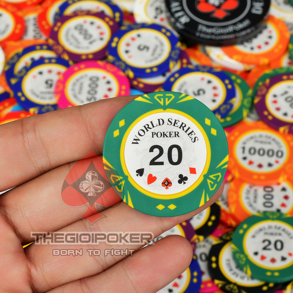 Chip Poker World Series Poker được làm từ chất liệu clay cao cấp
