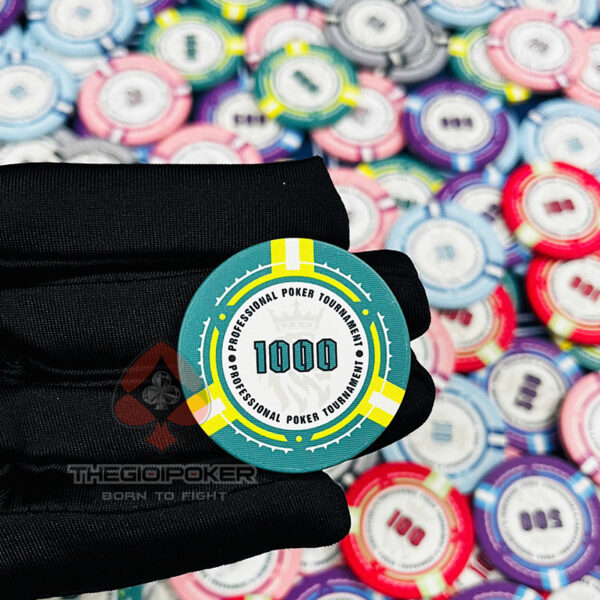 poker-chip-Crown-1000-mau-xanh-la
