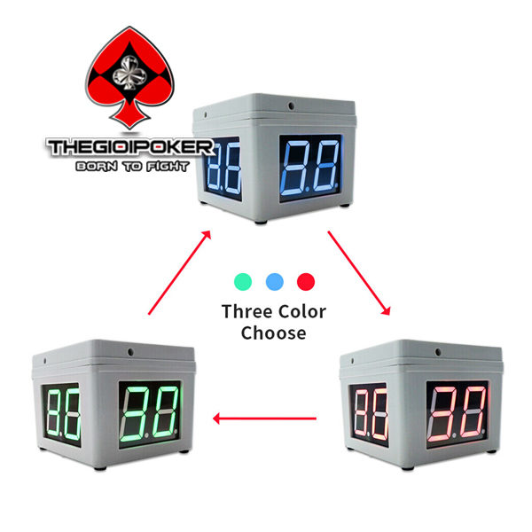 Shot clock poker time có 3 chế độ màu tương ứng với 3 chế độ đếm khác nhau