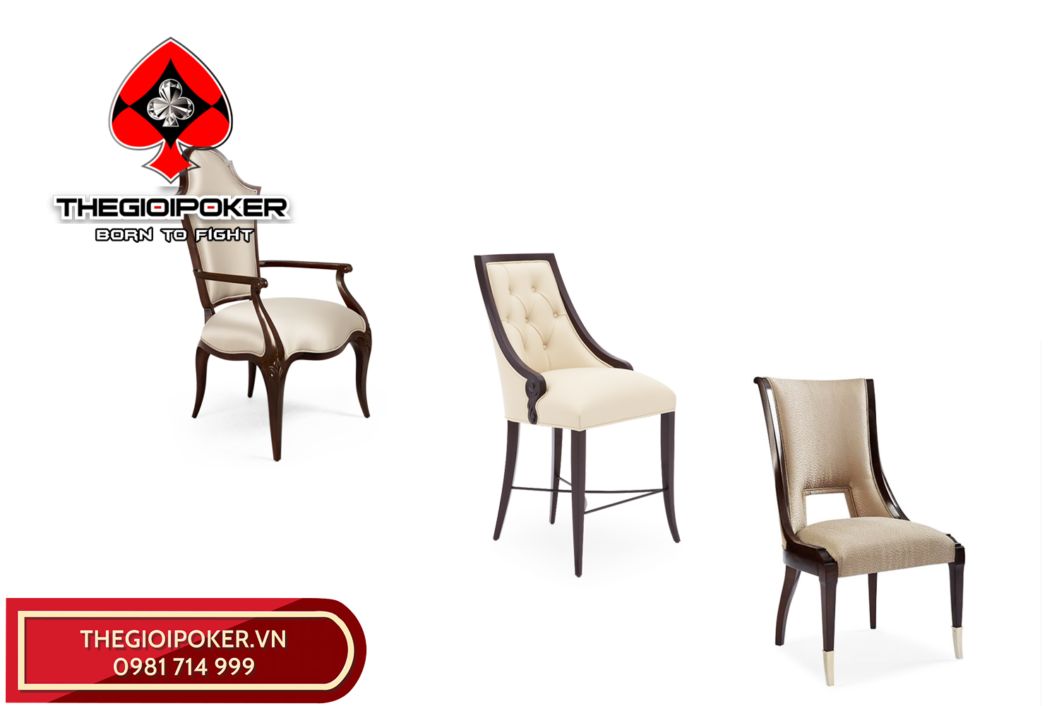 Beberapa model kursi populer untuk meja poker