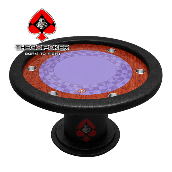 Bàn Poker tròn Texas Blue 005 được thiết kế dành cho 6-8 người chơi