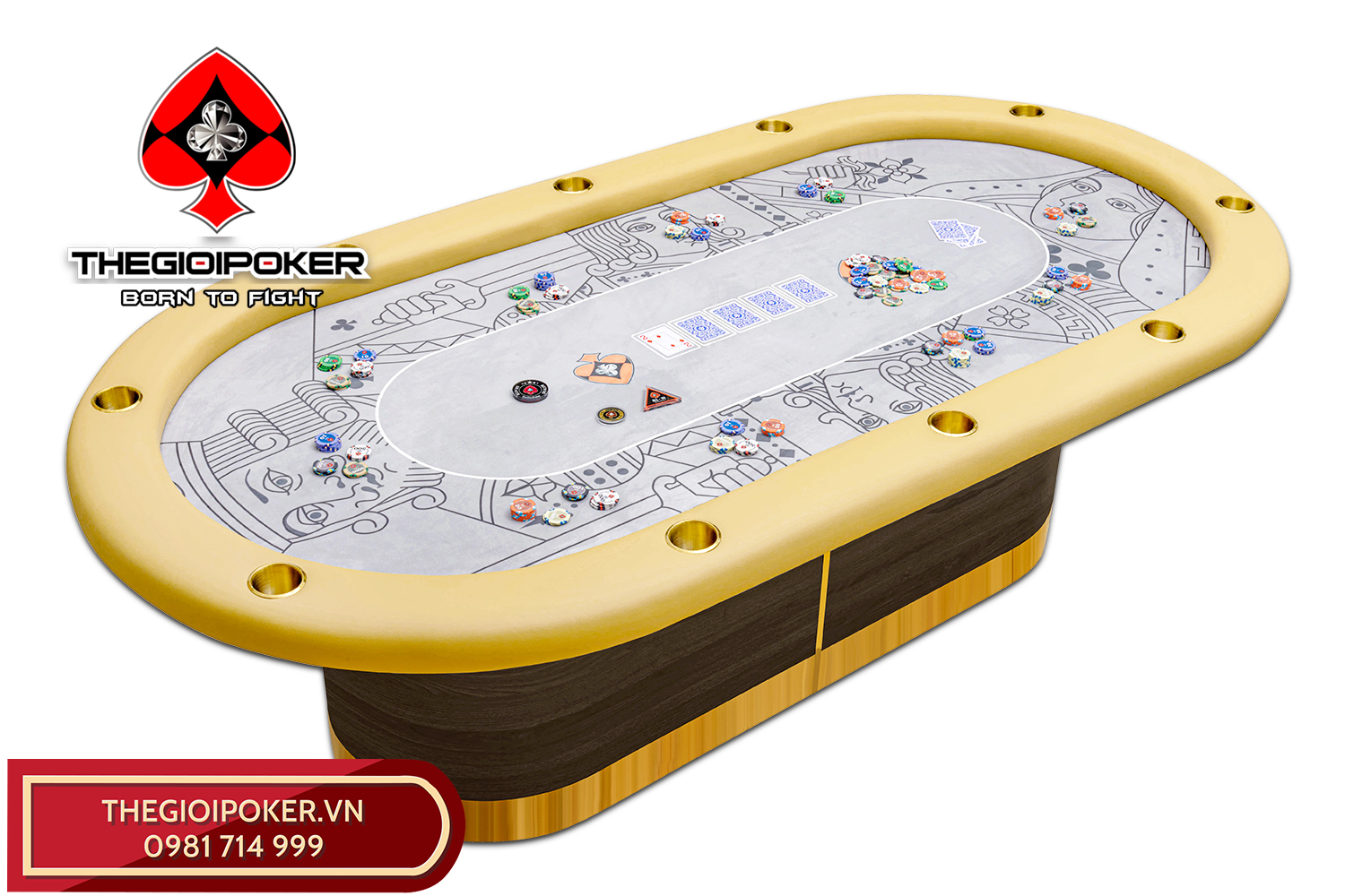 Bàn Poker Lancaster Luxury sản xuất bởi TheGioiPoker