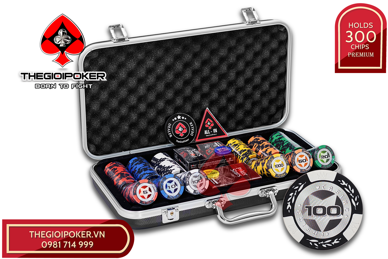 Chip Poker Star 300 phỉnh poker Clay chính hãng