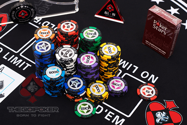 Chip Poker Star Asli untuk warna yang tajam, standar warna, dan pembuatan yang mudah, chip shuffe