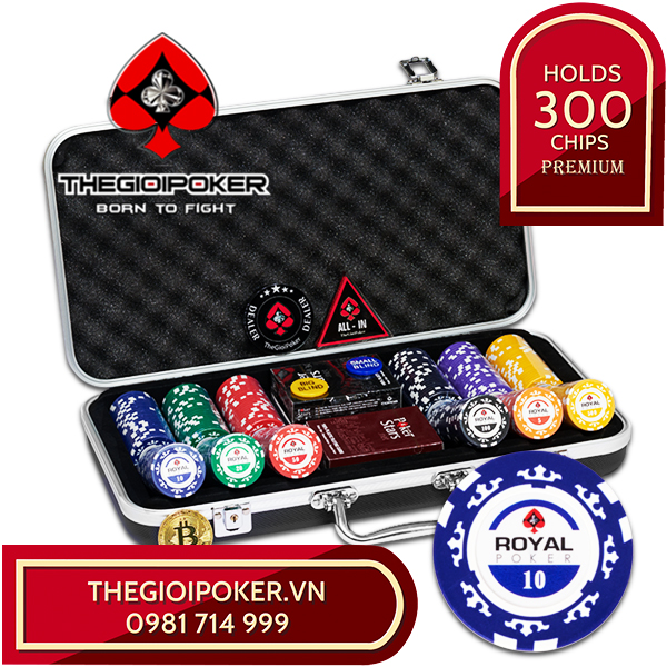 Bộ Chip Poker Royal 300 Phỉnh Poker được làm từ chất liệu clay smith cao cấp