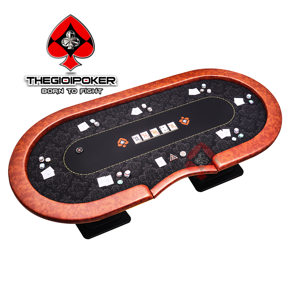 Bàn poker được thiết kế hình Oval giúp tăng không gian cho người chơi