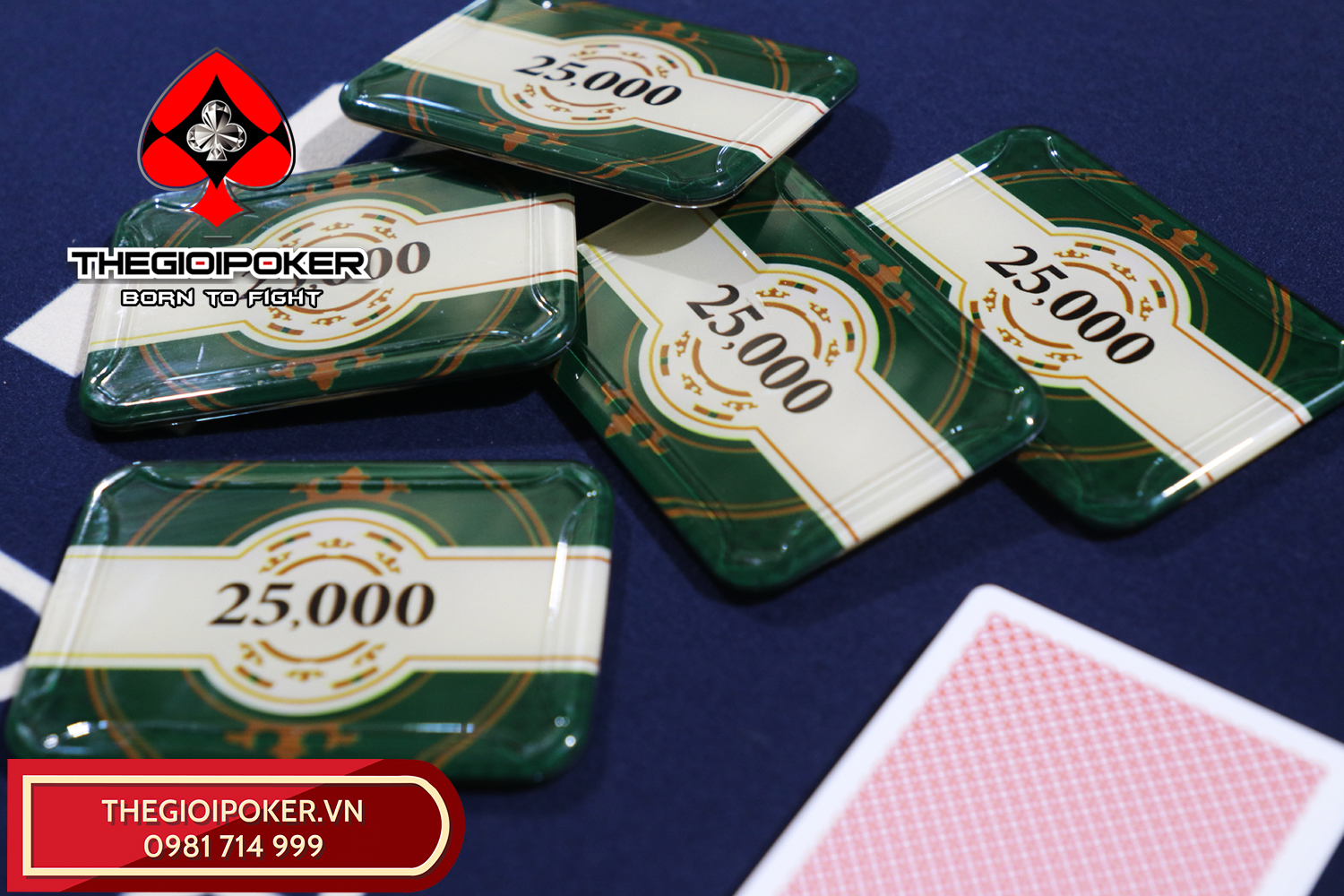 Thẻ Chip Poker Plaque được thiết kế dành cho các mệnh giá lớn