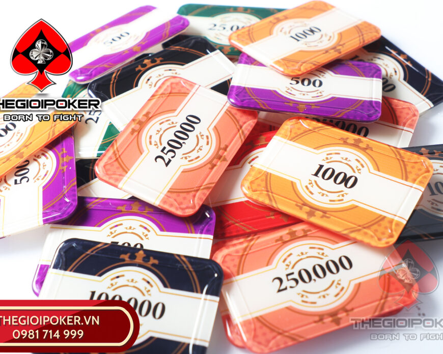 Thẻ chip poker Plaque Series dành cho các mệnh giá lớn