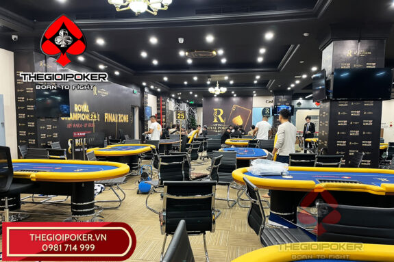 Hệ thống bàn poker của ROYAL POKER CLUB sau khi được thay mới bởi TheGioiPoker