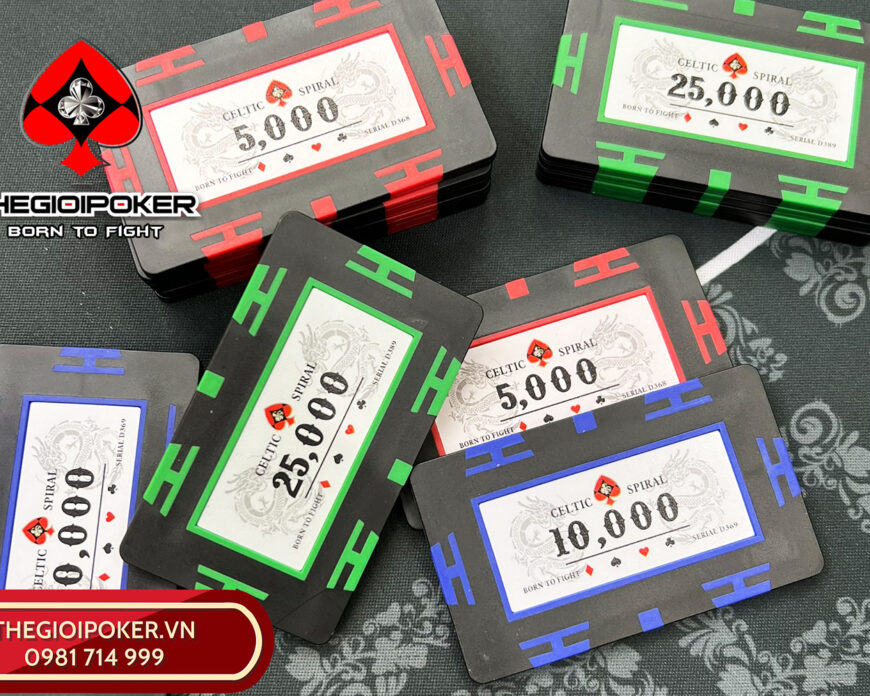 Chip Poker Celtic spiral phiên bản giới hạn 2024 được sản xuất bởi TheGioiPoker