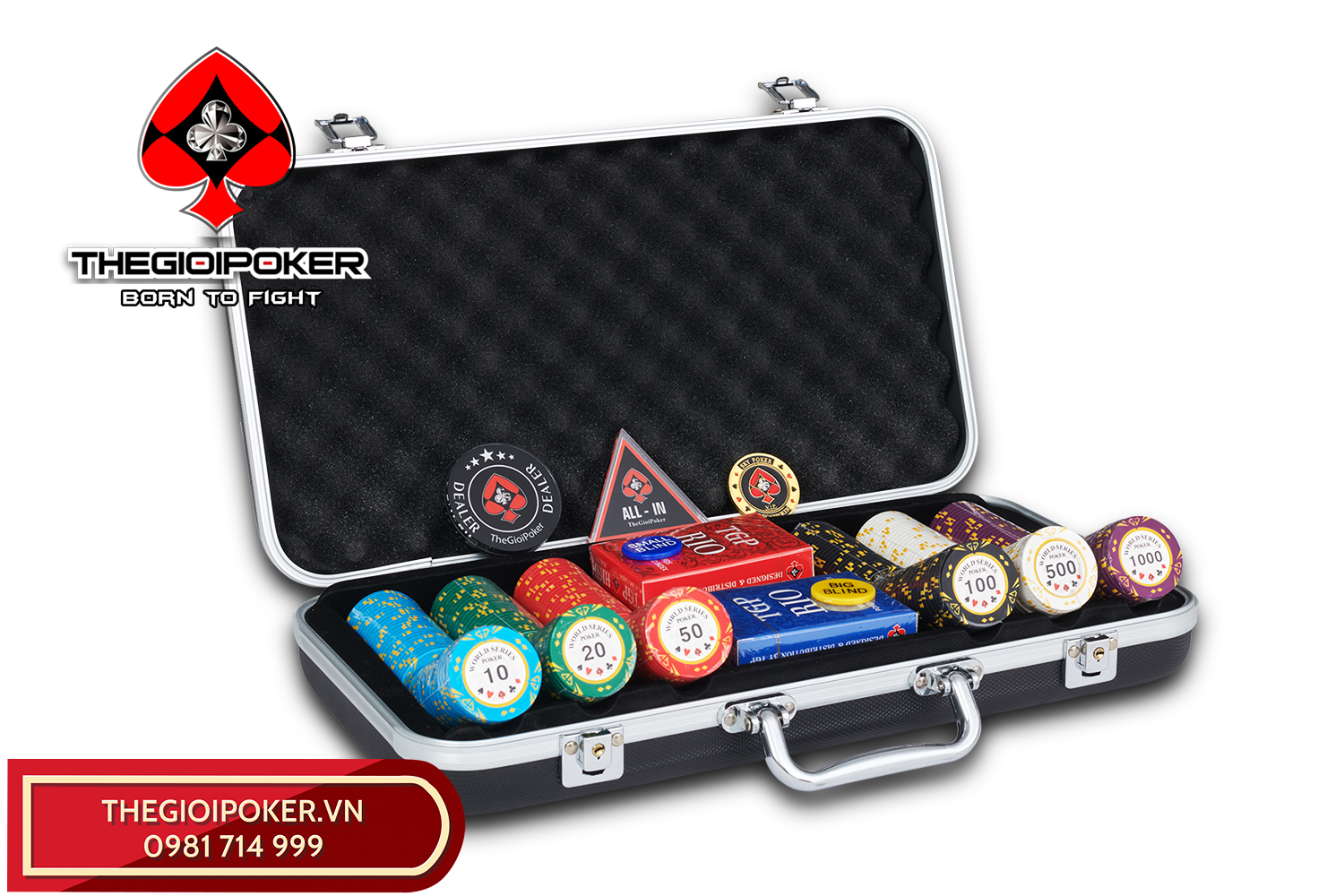 Bộ chip poker WSOP 300 phỉnh poker chính hãng
