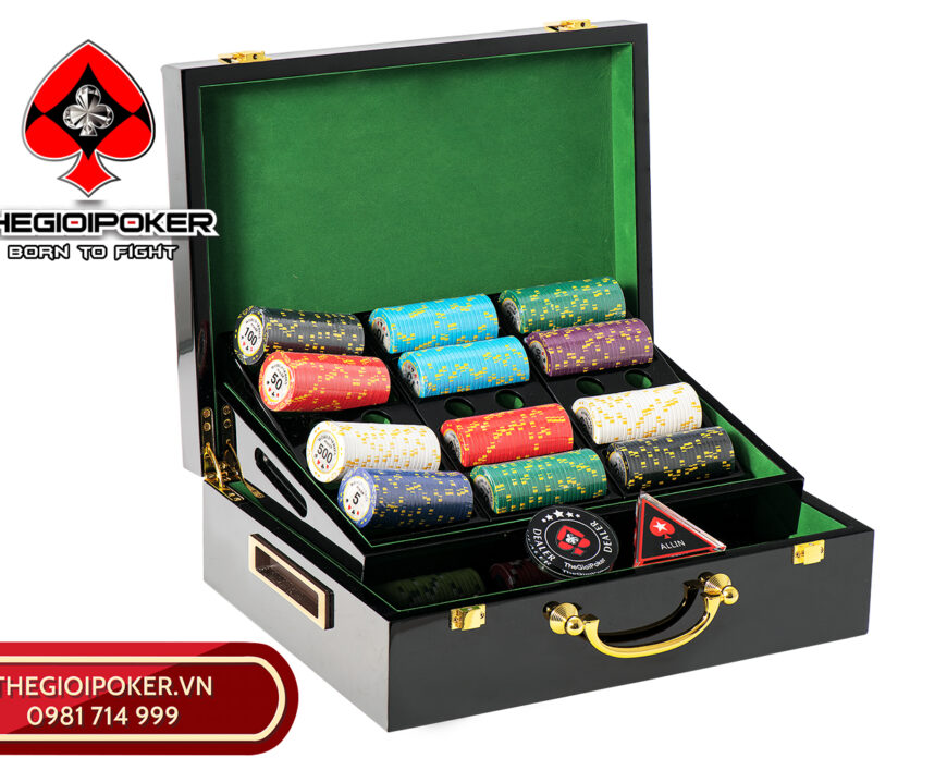 Bộ chip poker World Series Phiên bản giới hạn Dragon được đựng trong hộp gỗ Luxury