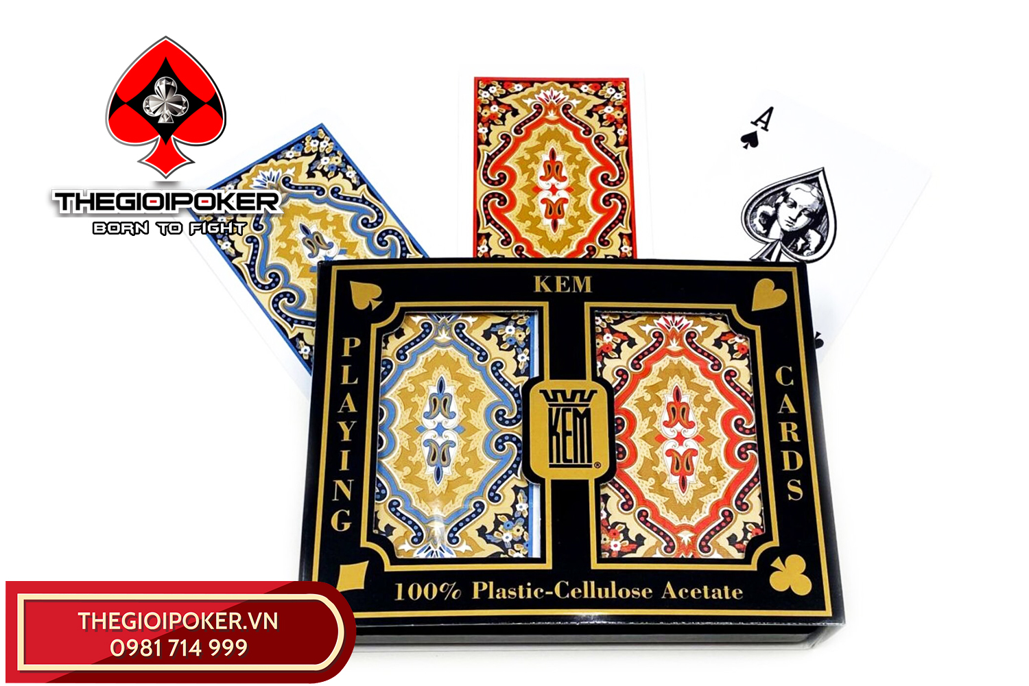 Bài Poker Kem Paisley Narrow Cao cấp