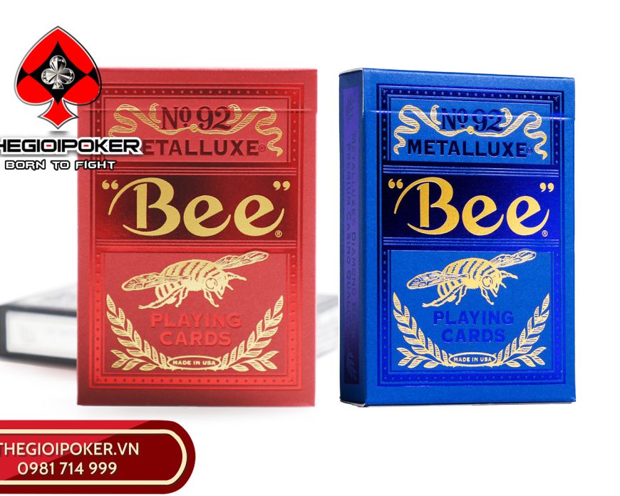 Bài Poker Bee Metal luxe số 92 chính hãng được TheGioiPoker phân phối tại Việt Nam