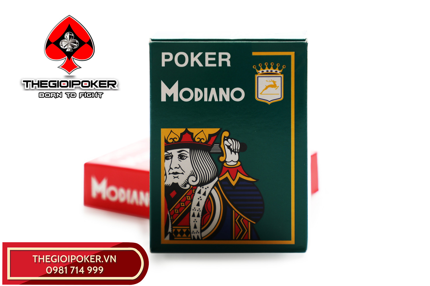 Bài poker Modiano Cristallo hiện có 2 màu xanh lá và đỏ