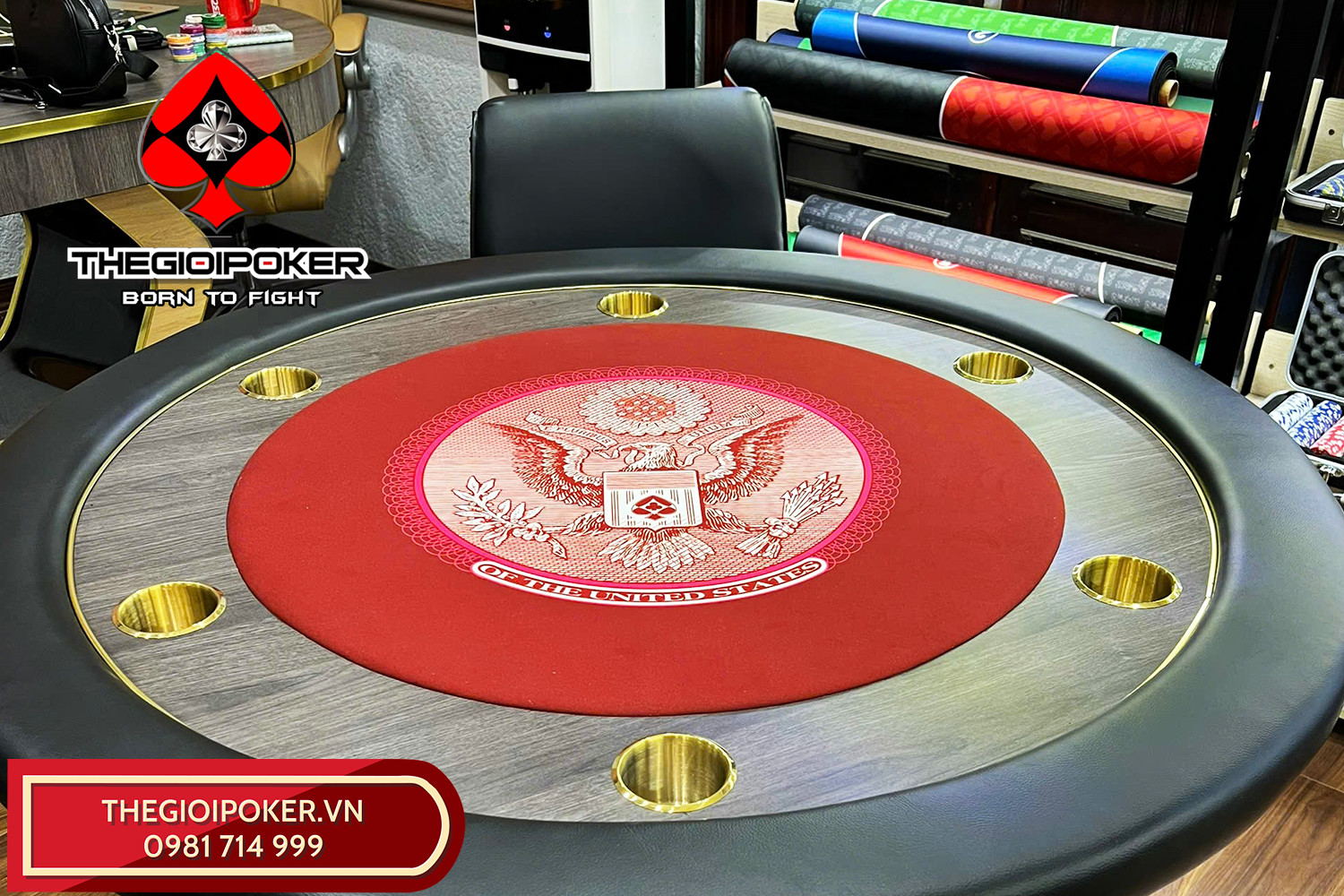 Bàn poker tròn eagle cao cấp