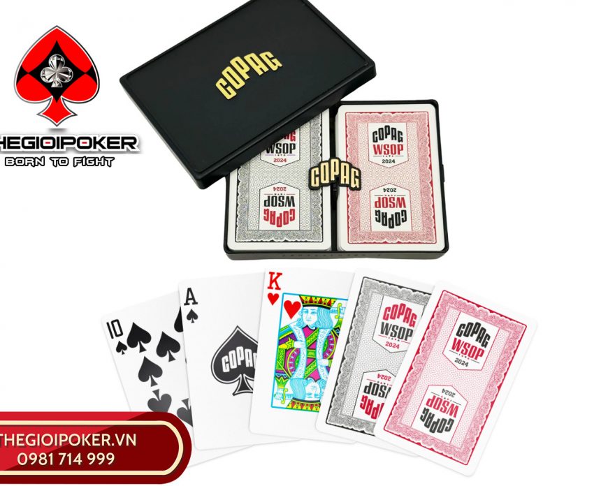 Hộp bài poker copag WSOP 2024 traiditional gồm 2 bộ bài poker 100% plastic