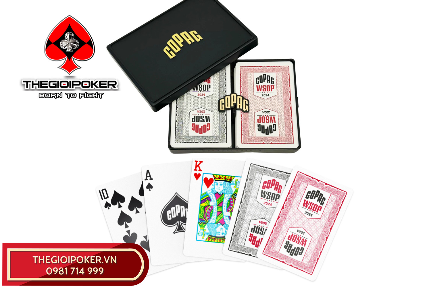 Hộp bài poker copag WSOP 2024 traiditional gồm 2 bộ bài poker 100% plastic