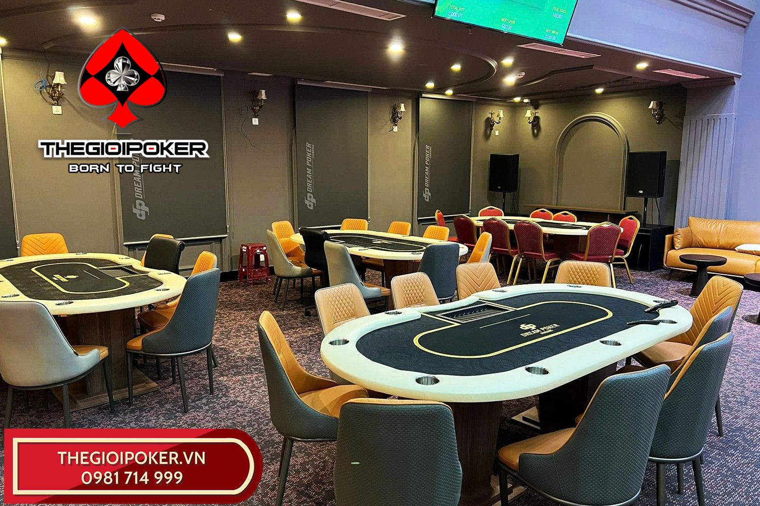 Ghế Dealer Sky ACES được sử dụng nhiều trong các poker club tại Việt Nam