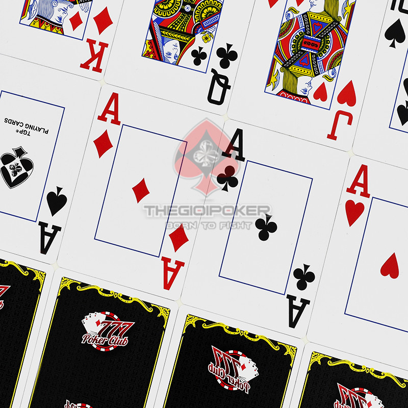 Bộ bài Poker 777 màu đen huyền bí và sang trọng