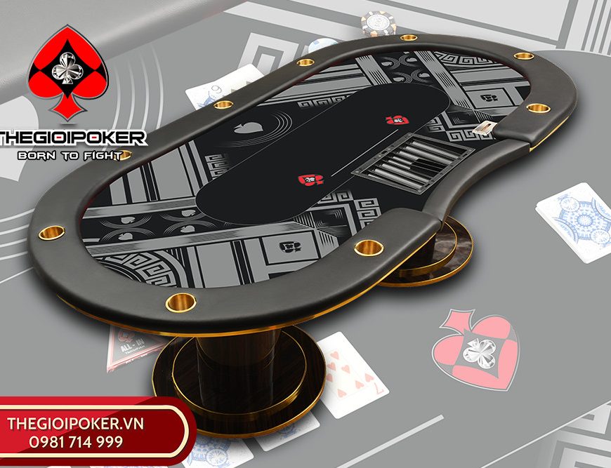 Bàn Poker Maverick Black cao cấp được thiết kế và sản xuất bởi TheGioiPoker