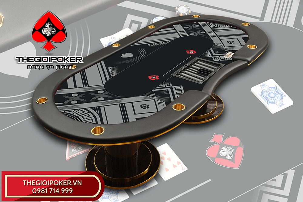 Bàn Poker Maverick Black cao cấp được thiết kế và sản xuất bởi TheGioiPoker