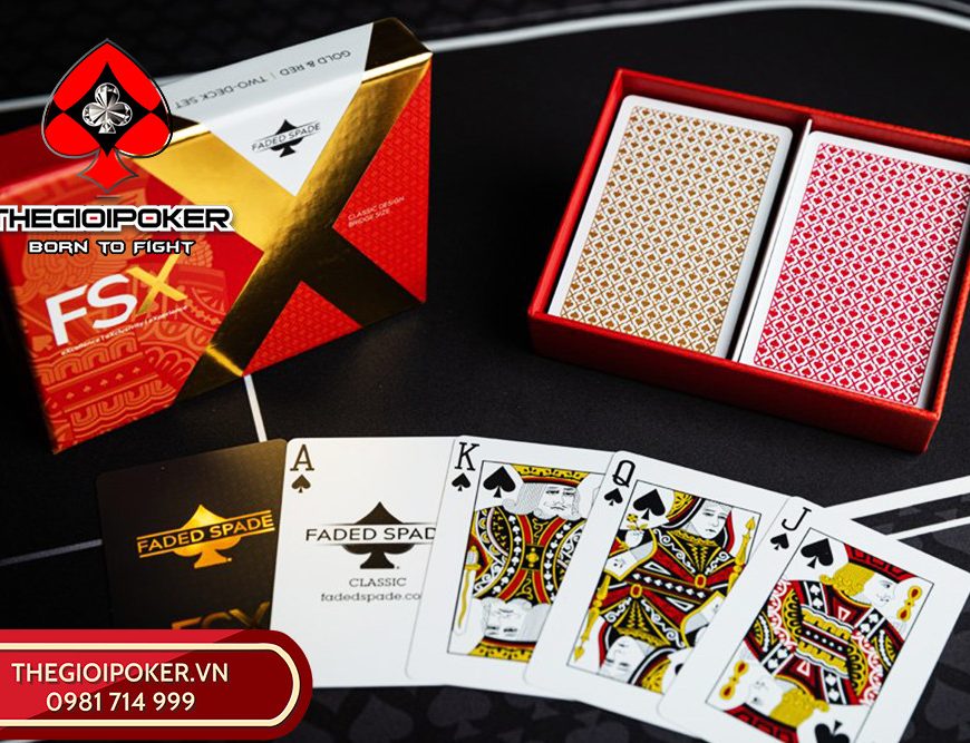 Bài tây nhựa poker Faded Spade FSX chính hãng