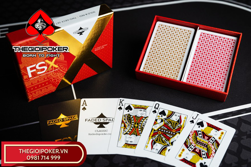 Bài tây nhựa poker Faded Spade FSX chính hãng