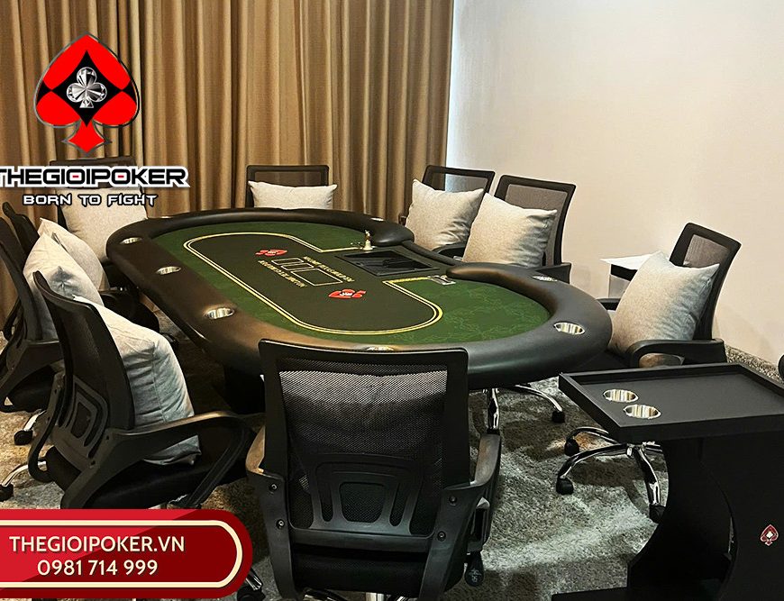 Hoàn thiện lắp đặt bộ bàn ghế poker chuyên nghiệp tại Hà Nội