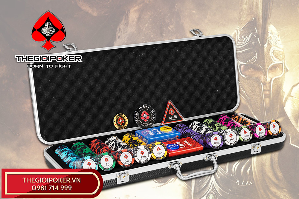 Bộ chip poker Classic Warrior 500 phỉnh