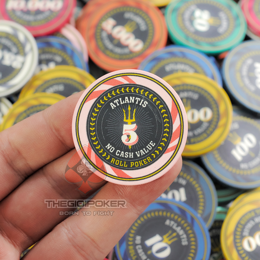 Chip Poker 5 màu mới của bộ chip Atlantis
