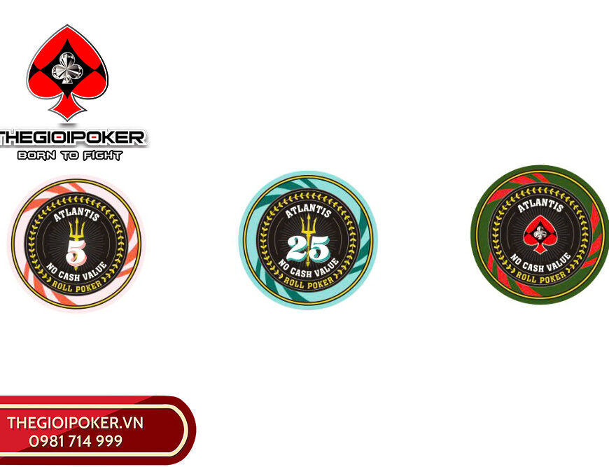 Chip Poker Atlantis được làm thêm 3 mầu mới