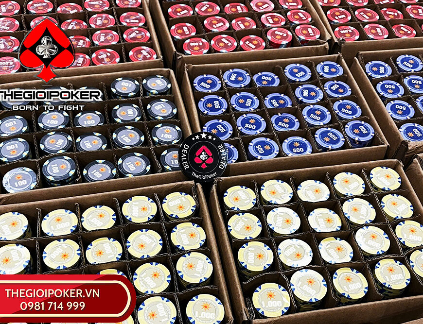 Thế Giới Poker thiết kế và sản xuất chip poker thiết kế riêng cho câu lại bộ poker tại Việt Nam