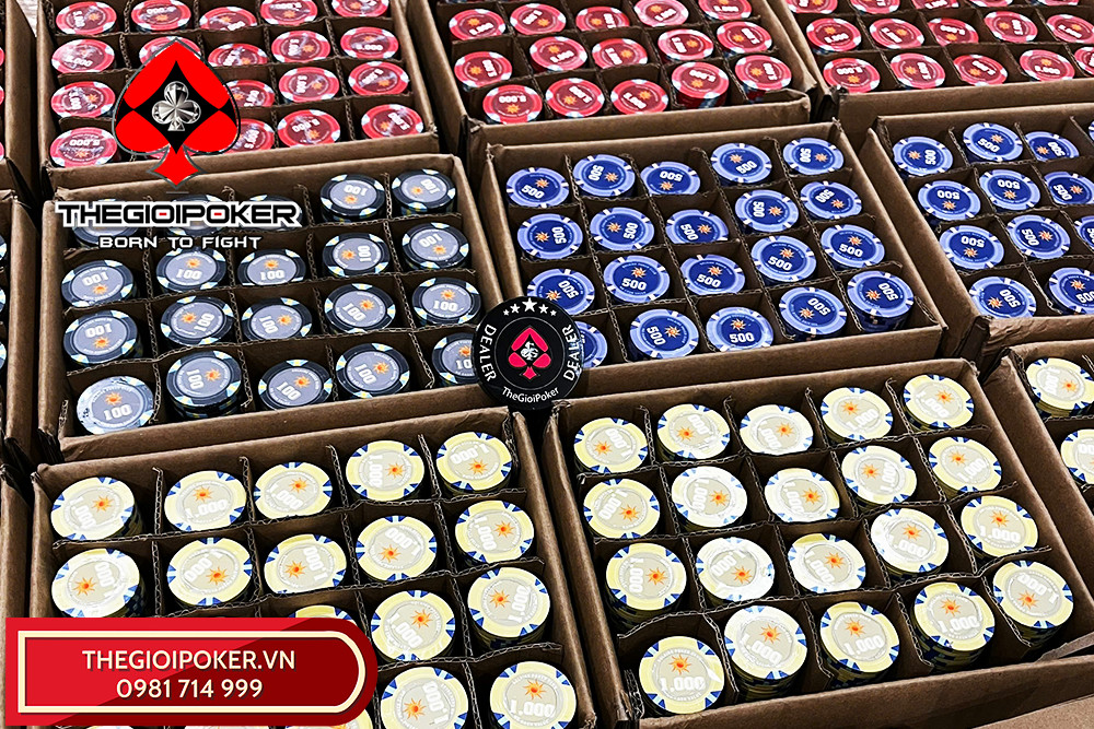 Thế Giới Poker thiết kế và sản xuất chip poker thiết kế riêng cho câu lại bộ poker tại Việt Nam
