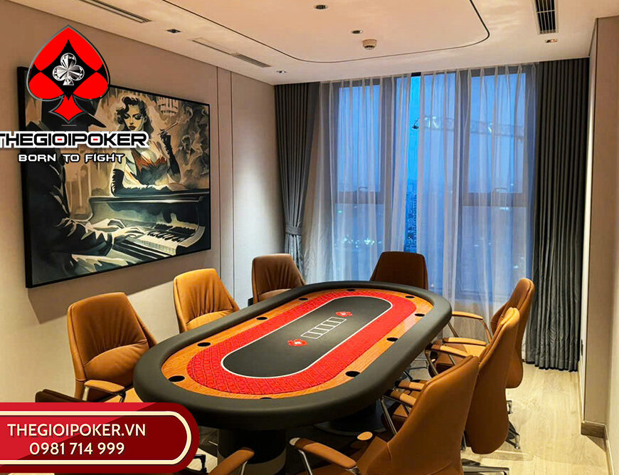 Thế Giới Poker hoàn thiện lắp đặt bộ bàn ghế poker cao cấp sang trọng cho khách hàng tại Hà Nội