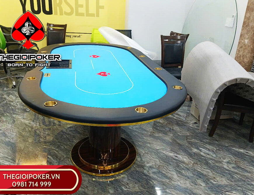 Hoàn thiện lắp đặt bàn poker thiết kế riêng cho khách hàng