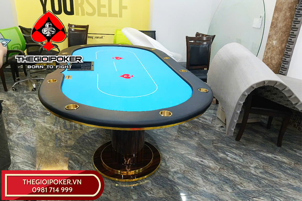 Hoàn thiện lắp đặt bàn poker thiết kế riêng cho khách hàng