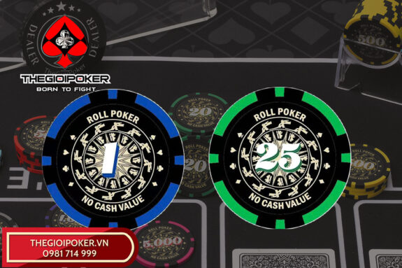 ThếGiớiPoker ra mắt thêm mẫu chip poker mới của bộ chip poker Roll